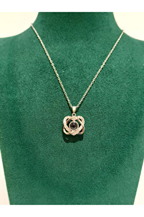 Monalisa Home Gümüş Renk Lüks Figürlü Gösterişli Kolye