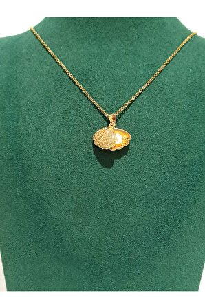 Monalisa Home Gold  Renk Lüks Figürlü Gösterişli Kolye