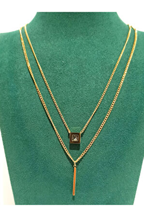 Monalisa Home Gold Renk Lüks Figürlü Gösterişli Kolye