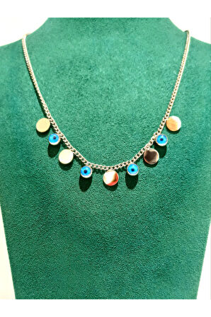 Monalisa Home Gümüş  Renk Lüks Figürlü Gösterişli Kolye