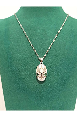 Monalisa Home Gümüş  Renk Lüks Figürlü Gösterişli Kolye