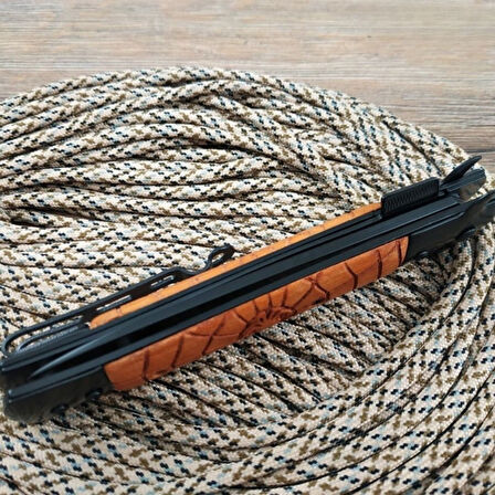 Kişiye Özel Scorpion Tasarımlı Ahşap Saplı  Kamp Outdoor Cep Çakısı