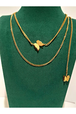 Monalisa Home Gold Renk Lüks Figürlü Gösterişli Kolye