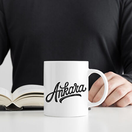 Ankara Yazılı Tasarım Kupa Bardak – Şehir Temalı Hediyelik