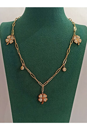 Monalisa Home Gold Renk Lüks Figürlü Gösterişli Kolye