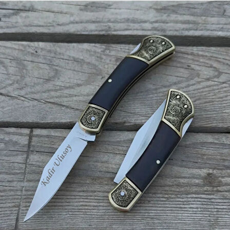 Kişiye Özel  Ahşap Saplı Outdoor Kamp Çakısı