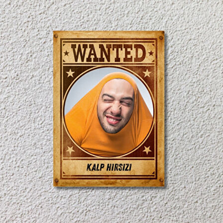 Kişiye Özel Eğlenceli Wanted Poster – Aranıyor Tasarım