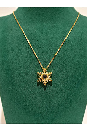 Monalisa Home Gold Renk Lüks Figürlü Gösterişli Kolye