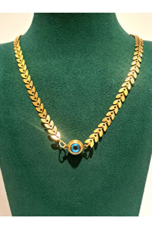 Monalisa Home Gold Renk Lüks Figürlü Gösterişli Kolye