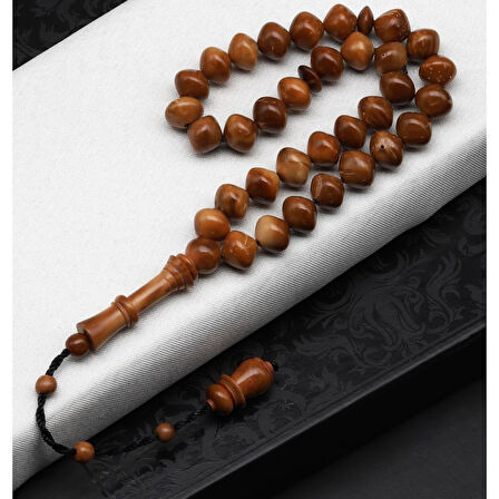 Kişiye Özel Kutulu Kuka Ağacı Tesbih 8 mm – Doğal El İşçiliği Hediyelik Tesbih