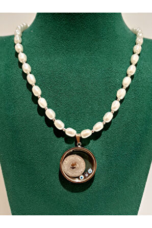 Monalisa Home Gümüş Renk Lüks Figürlü Gösterişli Kolye