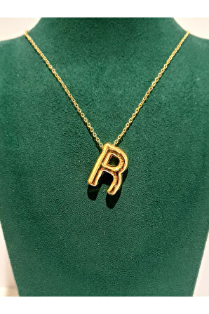 Monalisa Home Gold Renk Lüks Figürlü Gösterişli Harf Kolye