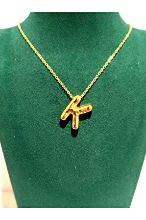 Monalisa Home Gold Renk Lüks Figürlü Gösterişli Harf Kolye