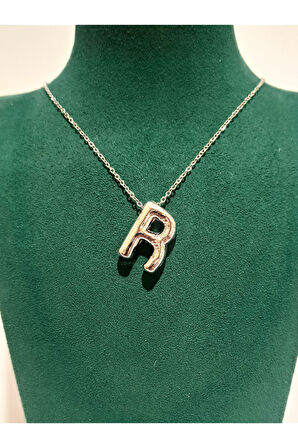 Monalisa Home Gümüş Renk Lüks Figürlü Gösterişli Harf Kolye