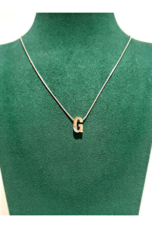 Monalisa Home Gümüş Renk Lüks Figürlü Gösterişli Harf Kolye