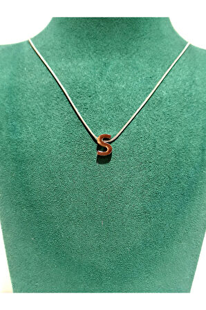 Monalisa Home Gümüş Renk Lüks Figürlü Gösterişli Harf Kolye