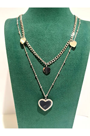 Monalisa Home Gümüş Renk Lüks Figürlü Gösterişli Harf Kolye