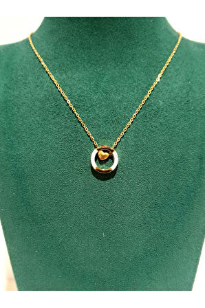 Monalisa Home Gold Renk Lüks Figürlü Gösterişli Harf Kolye