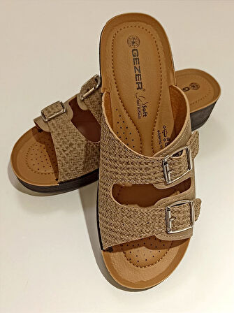 Monalisa Home Lüks Gösterişli Yumuşak Taban Krem 38 Numara Terlik