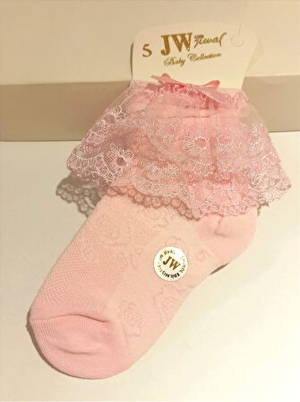 Tüllü Kız Çocuk Çorabı Pembe 35 Numara
