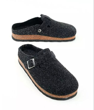 Monalisa Home Lüks Gösterişli Kışlık Siyah Renk 45 Numara Terlik