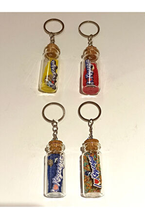 Monalisa Home 4 Adet Farklı Model Desenli Renkli Kültürel Anahtarlık