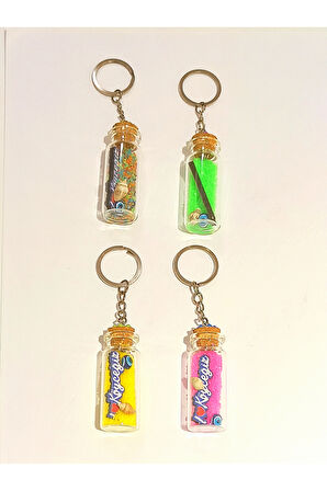 Monalisa Home 4 Adet Farklı Model Desenli Renkli Kültürel Anahtarlık