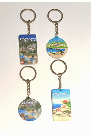 Monalisa Home 4 Adet Farklı Model Desenli Renkli Kültürel Anahtarlık