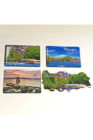 Monalisa Home 4 Adet Farklı Model Desenli Renkli Kültürel Mıknatıslı Magnet