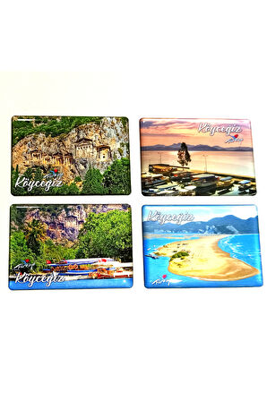 Monalisa Home 4 Adet Farklı Model Desenli Renkli Kültürel Mıknatıslı Magnet