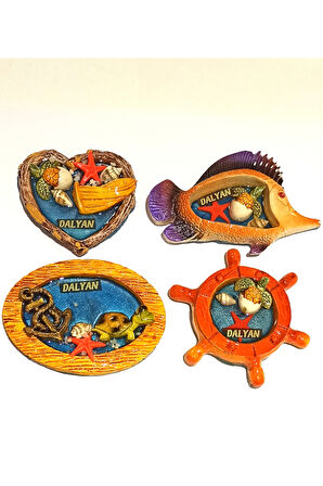 Monalisa Home 4 Adet Farklı Model Desenli Renkli Kültürel Mıknatıslı Magnet