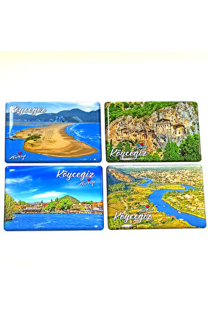 Monalisa Home 4 Adet Farklı Model Desenli Renkli Kültürel Mıknatıslı Magnet