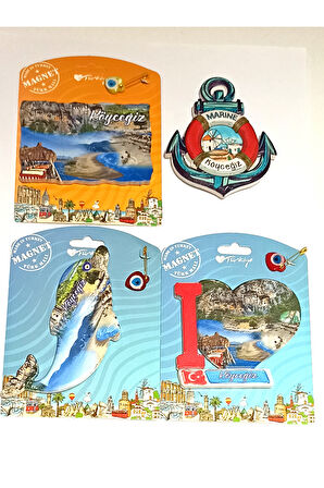 Monalisa Home 4 Adet Farklı Model Desenli Renkli Kültürel Mıknatıslı Magnet