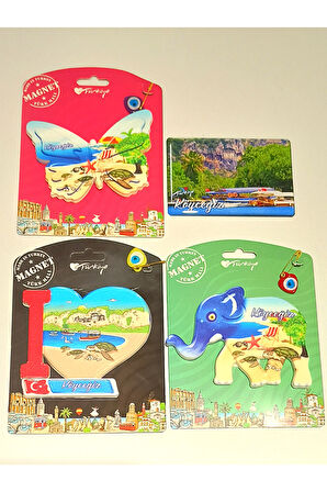 Monalisa Home 4 Adet Farklı Model Desenli Renkli Kültürel Mıknatıslı Magnet