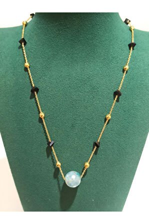 Monalisa Home Renkli  Lüks Figürlü Gösterişli Taş Kolye