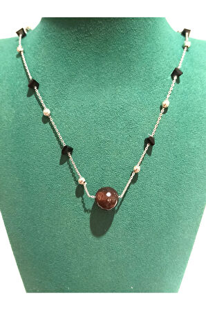 Monalisa Home Renkli  Lüks Figürlü Gösterişli Taş Kolye