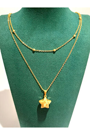 Monalisa Home Renkli Gold Renk Lüks Figürlü Gösterişli  Kolye