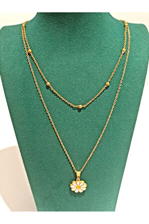 Monalisa Home Renkli Gold Renk Lüks Figürlü Gösterişli  Kolye