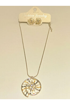 Monalisa Home Renkli  Lüks Figürlü Gösterişli Küpe Ve Kolye Takım