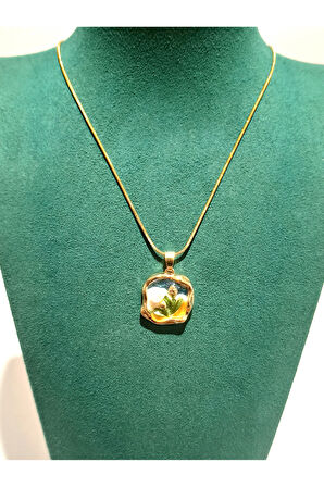 Monalisa Home Gold Renk Lüks Figürlü Gösterişli  Kolye