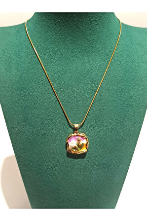 Monalisa Home Gold Renk Lüks Figürlü Gösterişli  Kolye