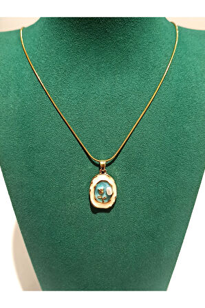 Monalisa Home Gold Renk Lüks Figürlü Gösterişli  Kolye