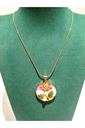 Monalisa Home Gold Renk Lüks Figürlü Gösterişli  Kolye
