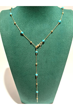 Monalisa Home Gold Renk Lüks Figürlü Gösterişli Y Kolye