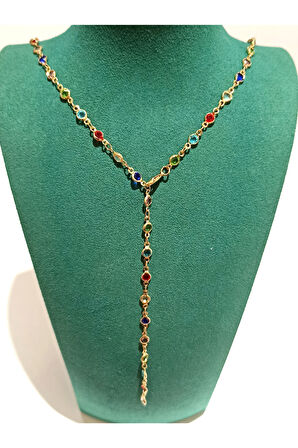 Monalisa Home Gold Renk Lüks Figürlü Gösterişli Y Kolye