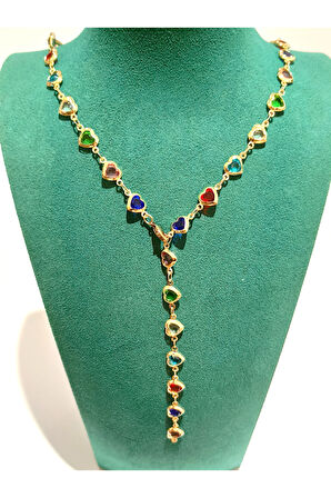 Monalisa Home Gold Renk Lüks Figürlü Gösterişli Y Kolye