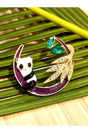 Monalisa Home  Ay  Ayıcık  Çiçek Figürlü Broş