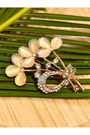 Monalisa Home Demet Gül  Figürlü Broş