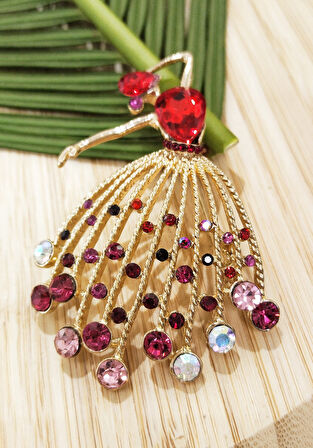 Monalisa Home Balerin Figürlü Broş