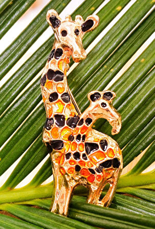 Monalisa Home Zürafa Figürlü Broş